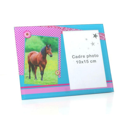 Cadre Photo 10 X 15 Cm - Cheval Et Fleurs